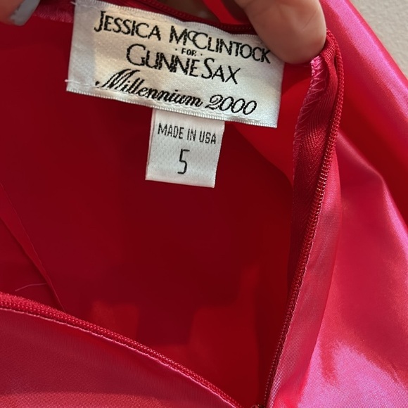 Jessica McClintock for Gunne Sax Long Fuschia Maxi Skirt Size 5 - Picture 7 of 10